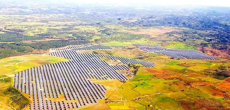 Central eléctrica en Mora, Portugal